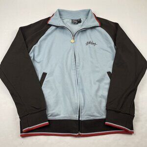 Quicksilver Track Jacket Men’s XL Activewear Full Zip Cotton Blend Waffle Print